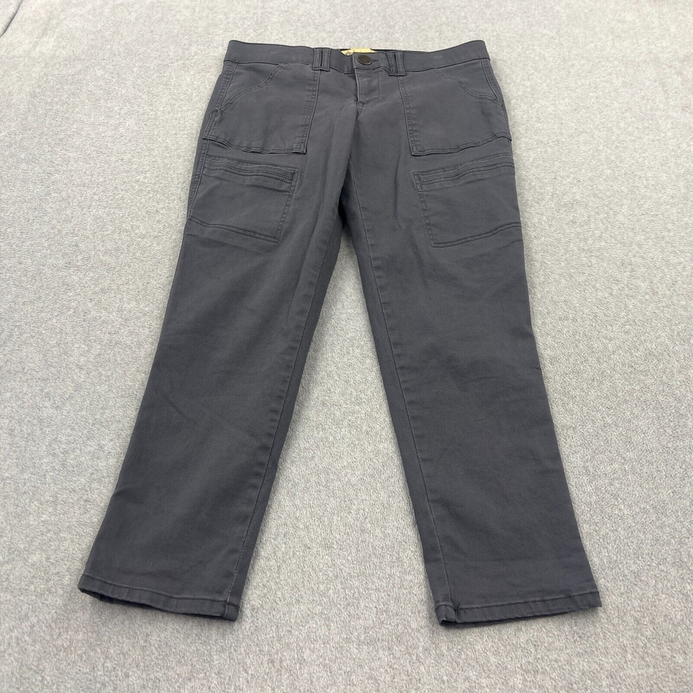 Democracy Jeans Womens 8 Ab Technology Gray Mid Rise Cargo Comfort Waist Stretch